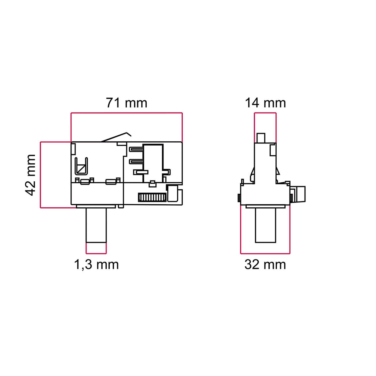 Adattatore Powergear Bianco per binario trifase - per sospensione