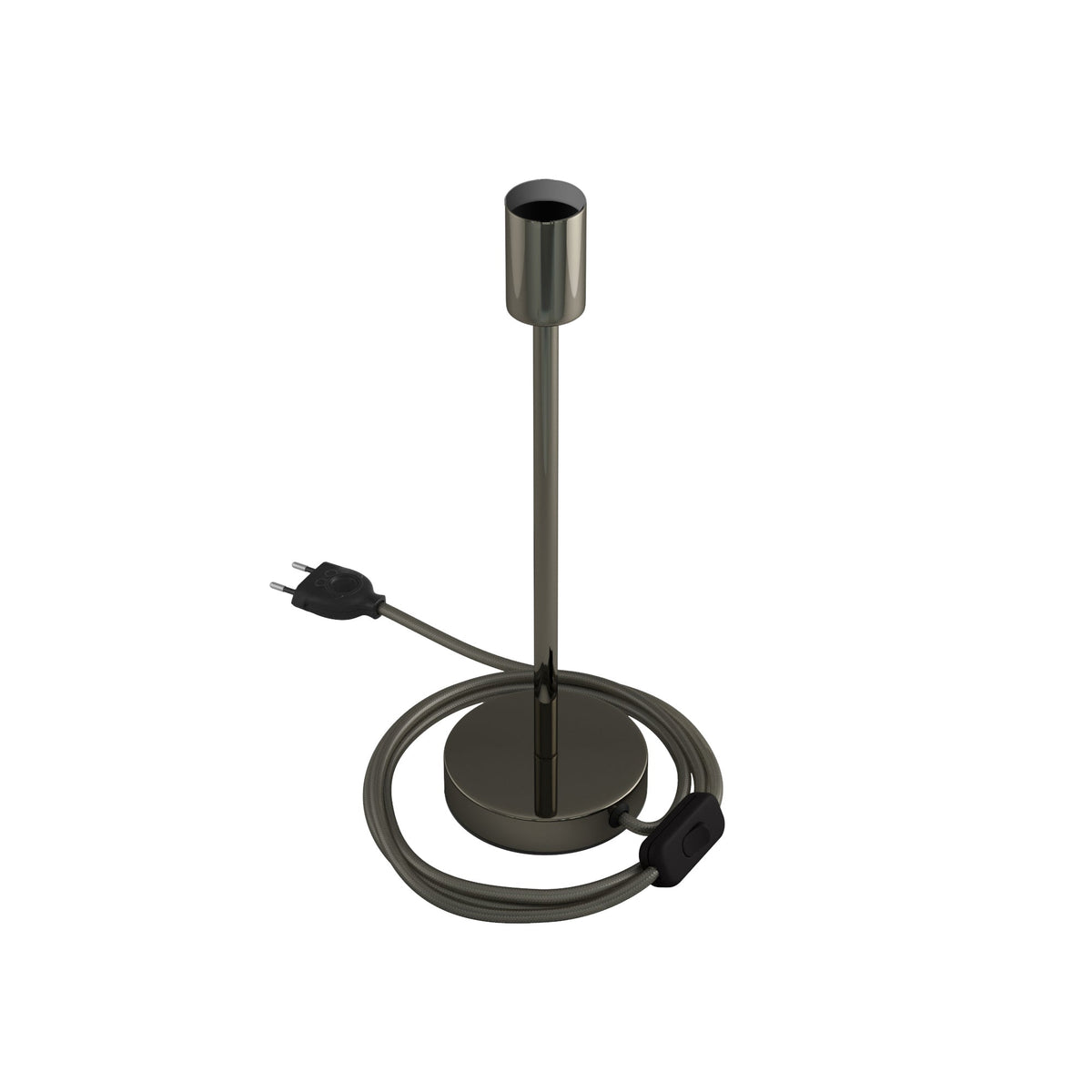 Alzaluce - Lampada da tavolo in metallo - Nero perla 30 cm