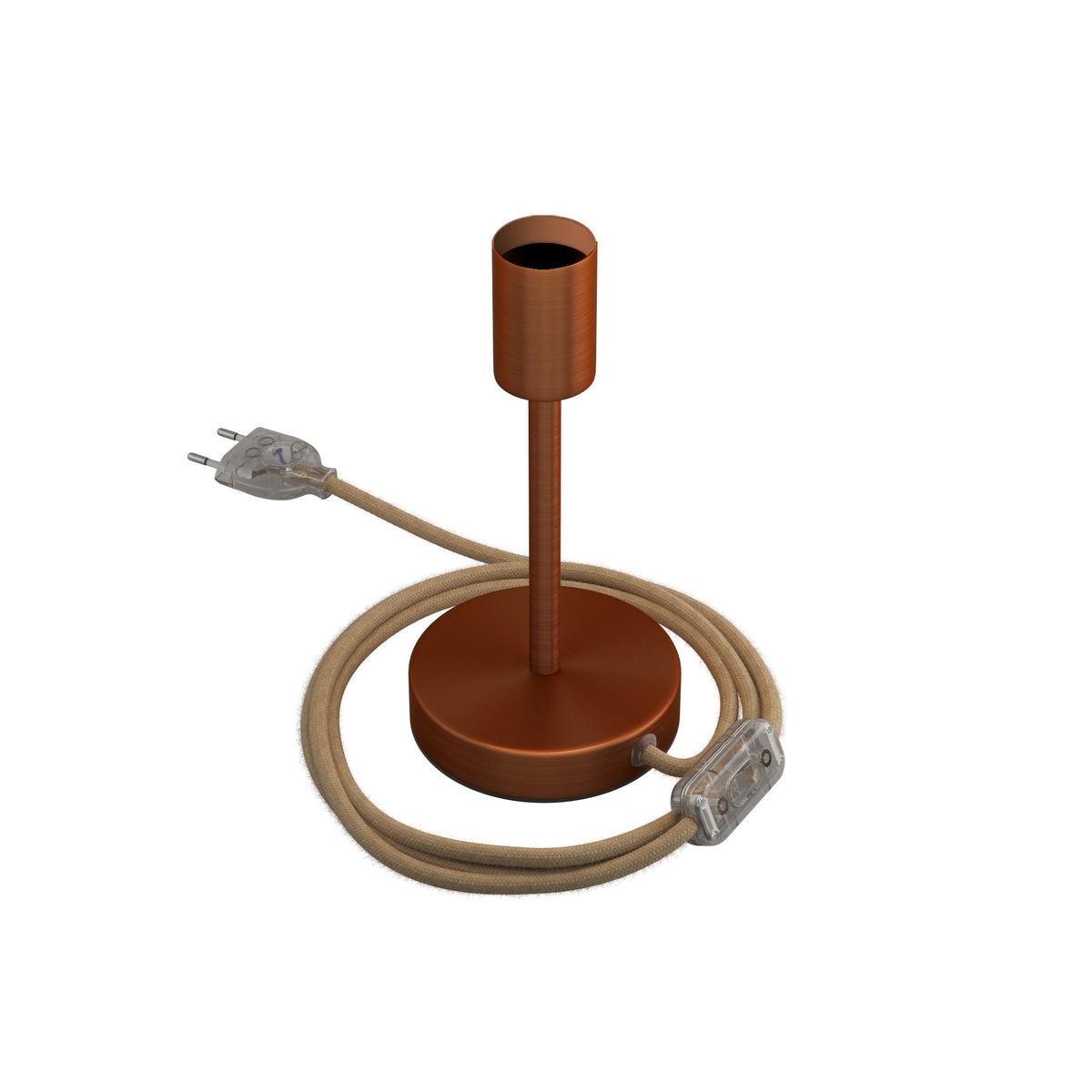 Alzaluce - Lampada da tavolo in metallo - Rame satinato 15 cm