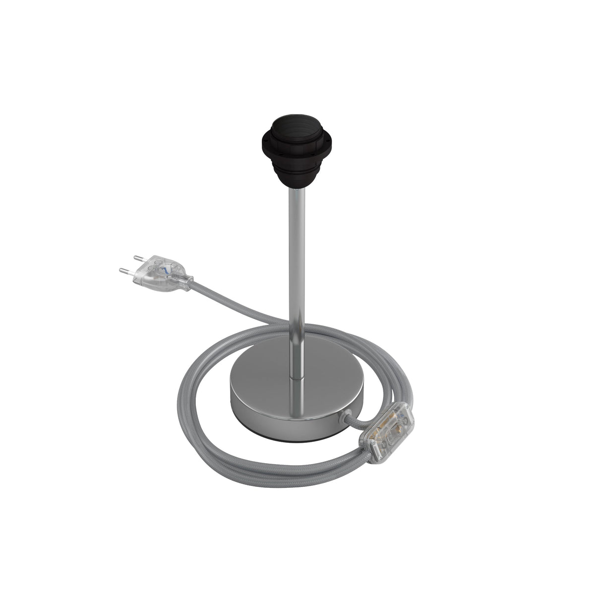 Alzaluce per paralume - Lampada da tavolo in metallo - Cromo 20 cm