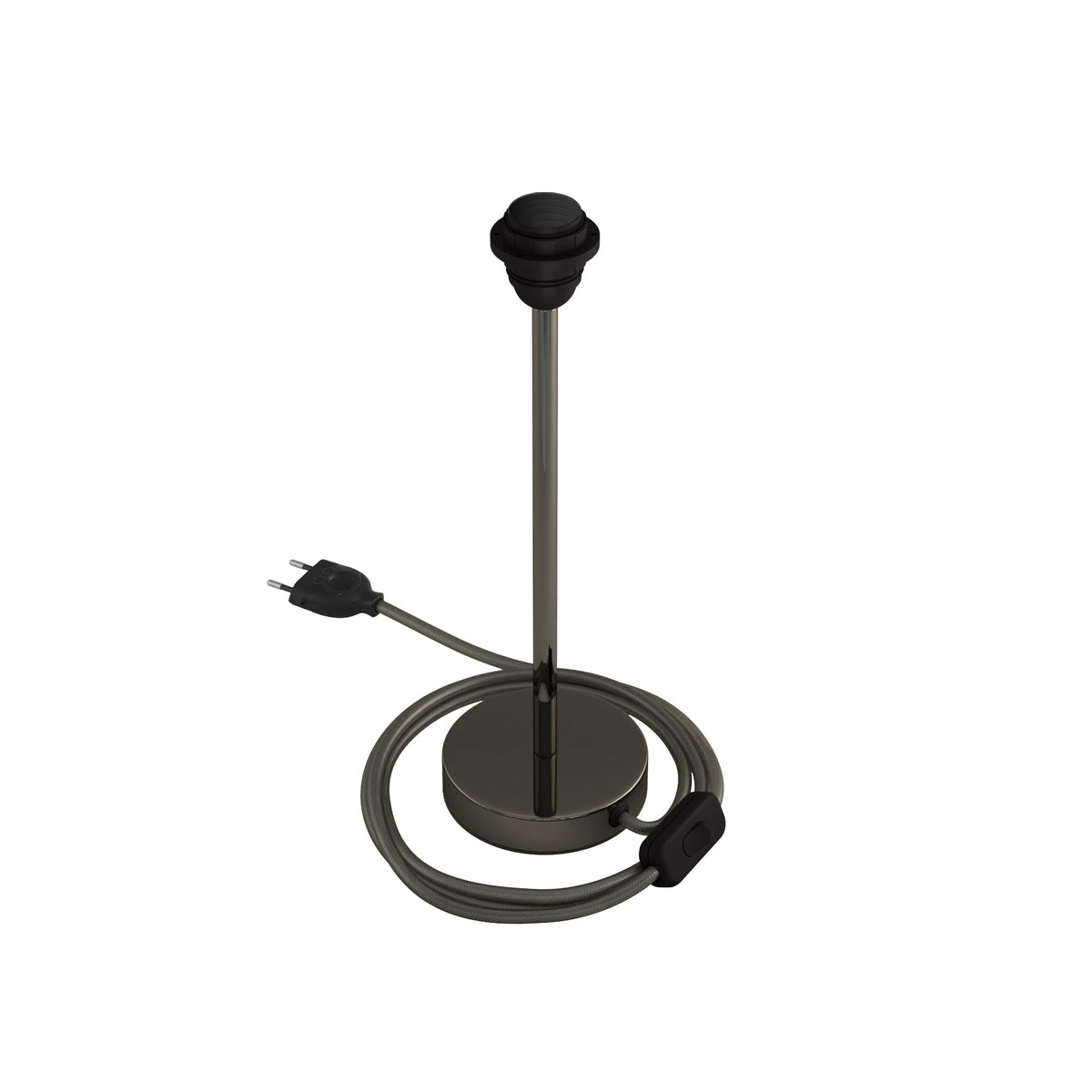 Alzaluce per paralume - Lampada da tavolo in metallo - Nero perla 30 cm