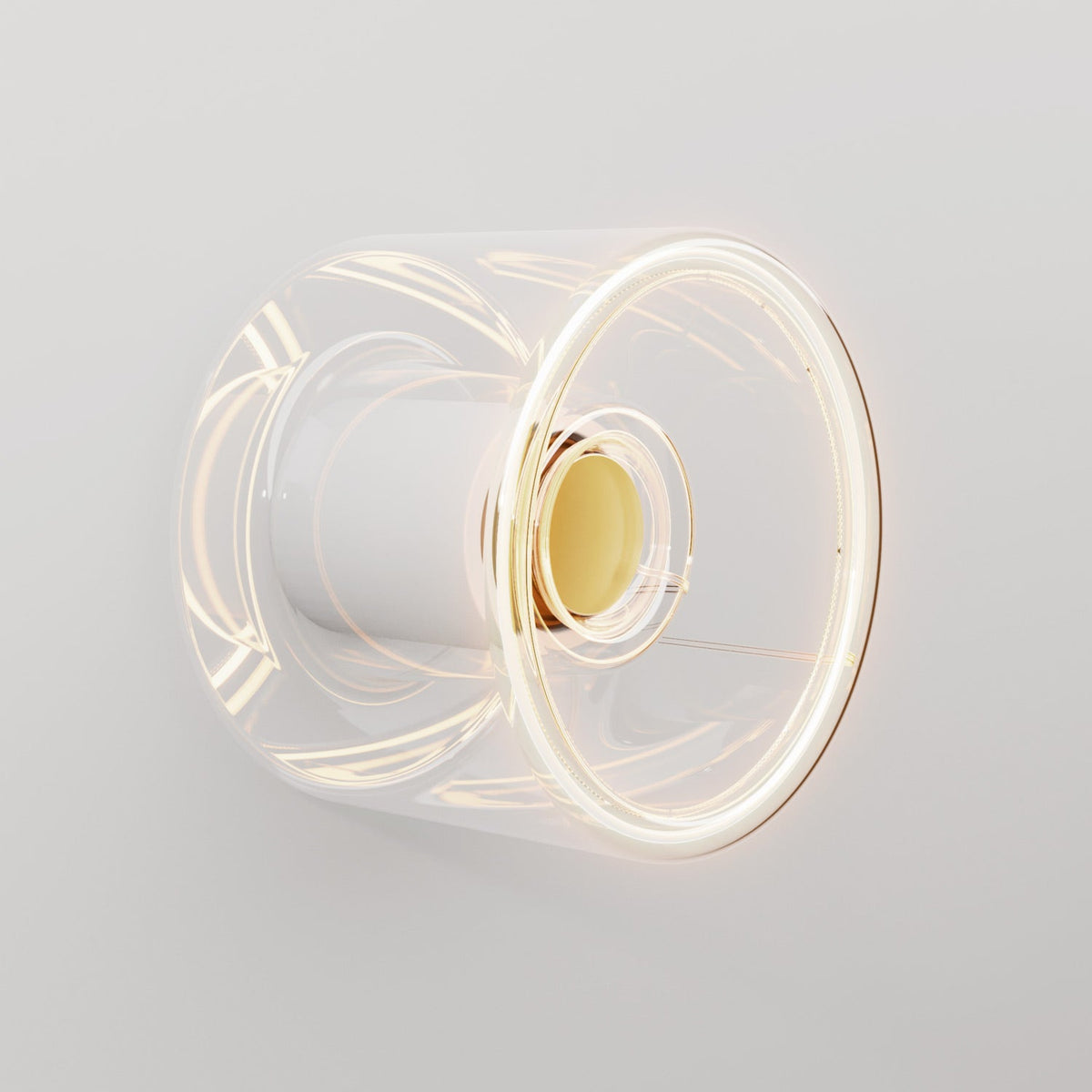 Applique con lampadina Ghost mini trasparente - Bianco