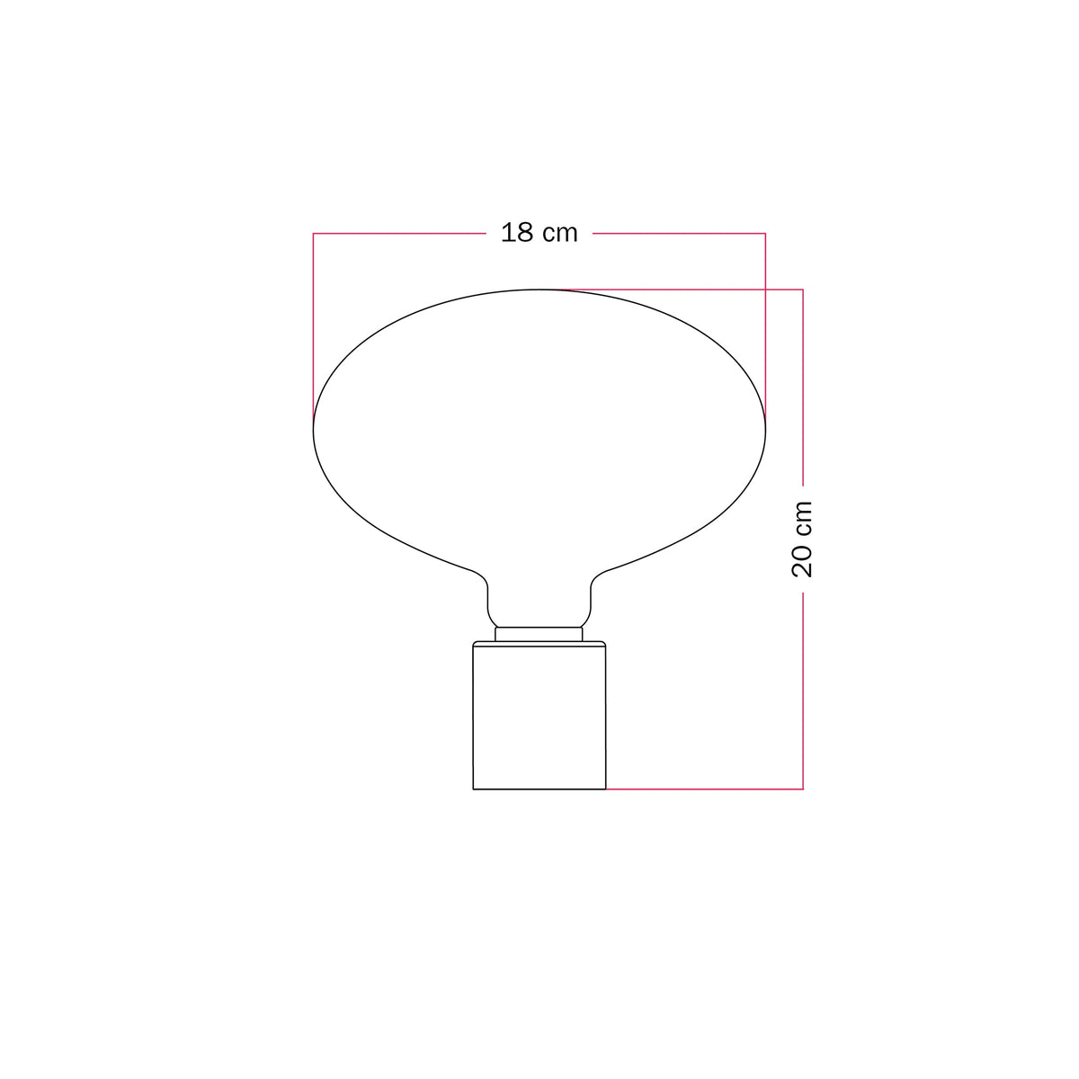 Applique in metallo con lampadina LED Ellipse effetto porcellana - Bronzo satinato