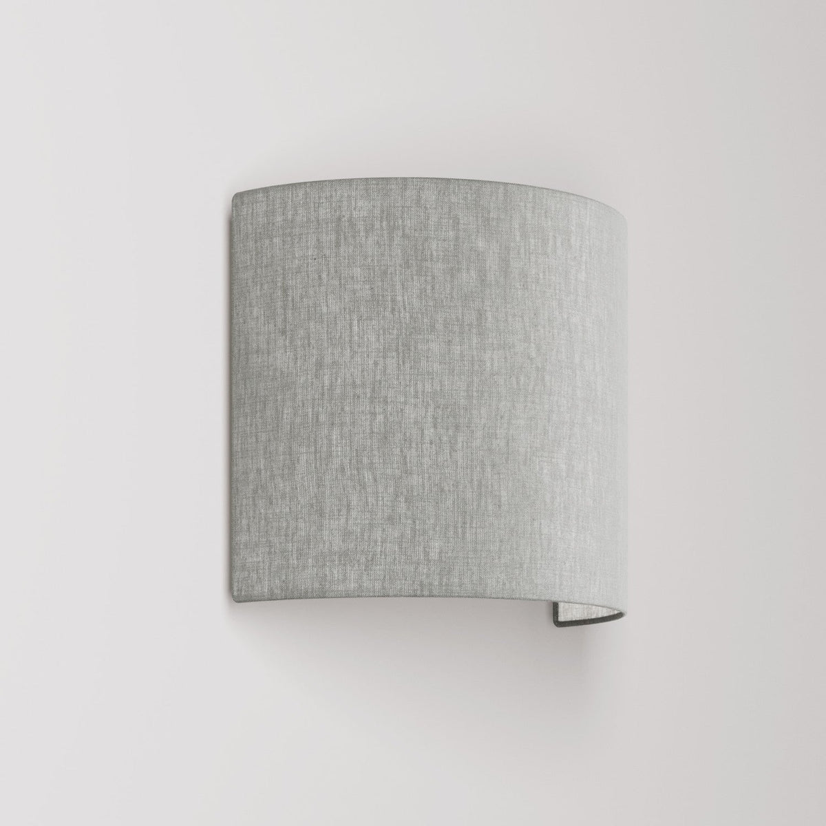 Applique Ventola con paralume in tessuto Camelot grigio chiaro - Made in Italy