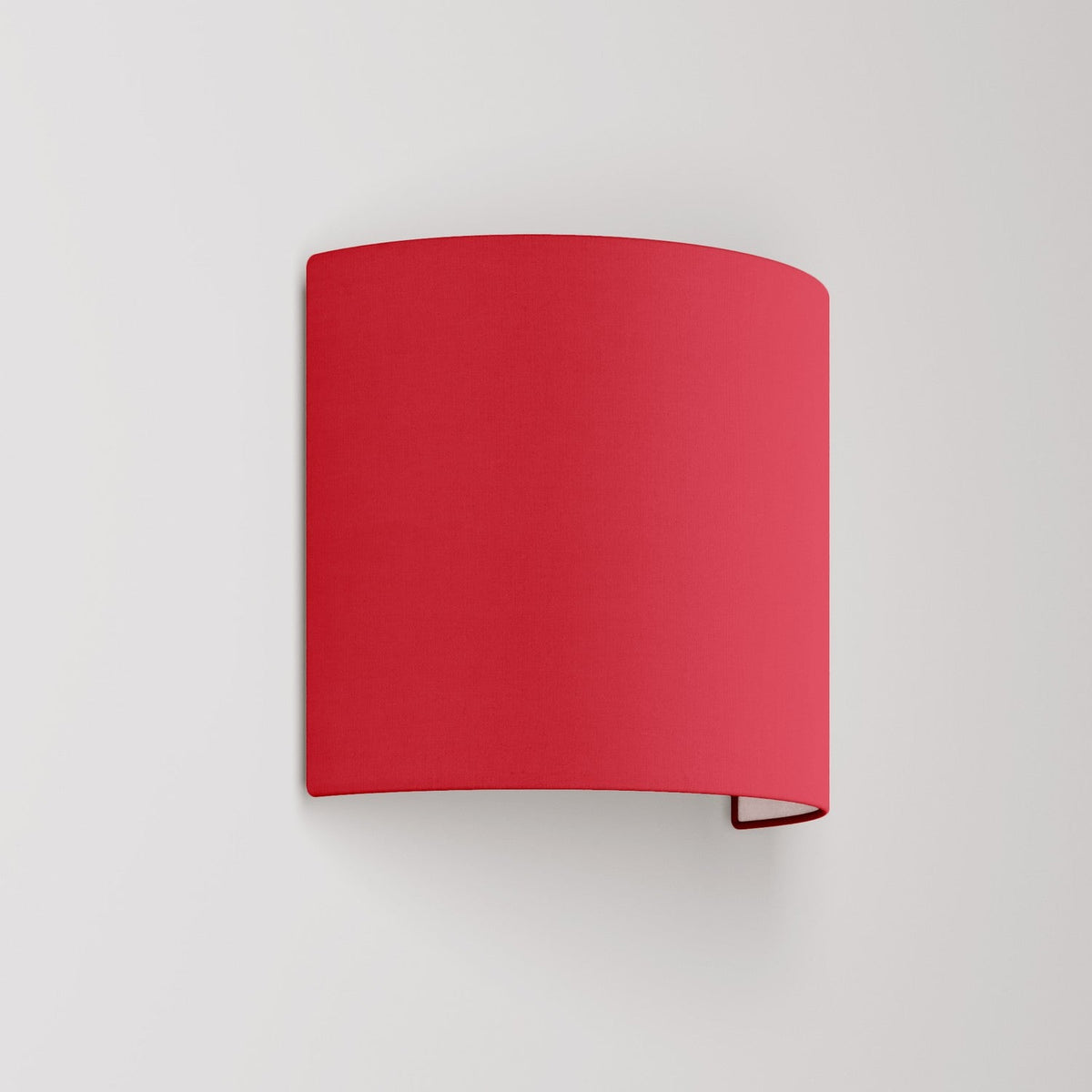Applique Ventola con paralume in tessuto Teletta rosso - Made in Italy