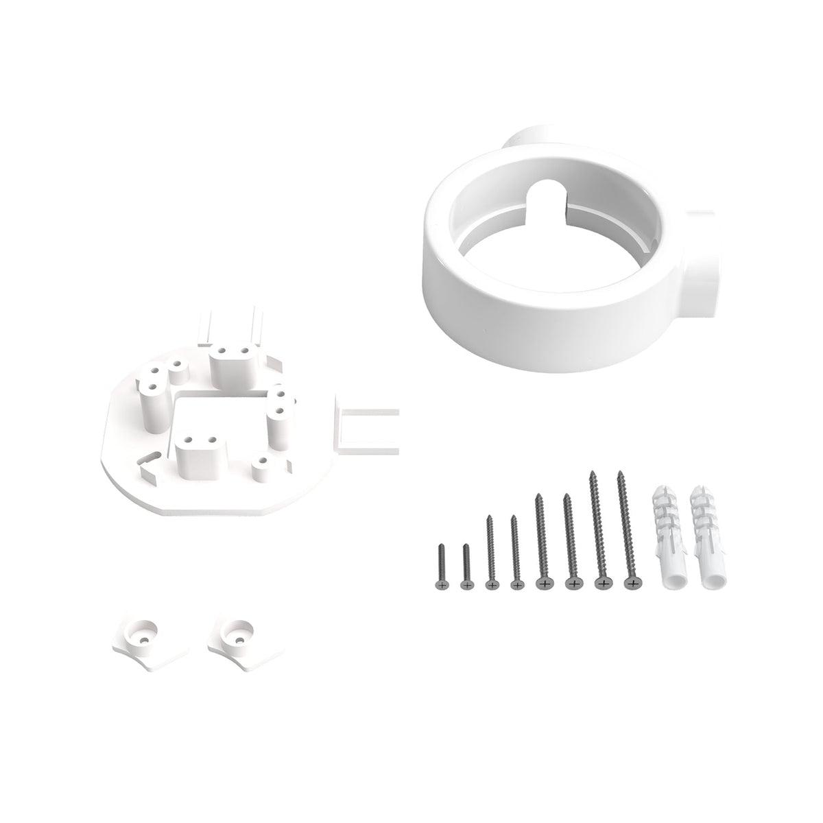 Base in porcellana bianca per presa elettrica e interruttore/deviatore compatibile con Creative-Tubes - da 1 a 4 uscite 2