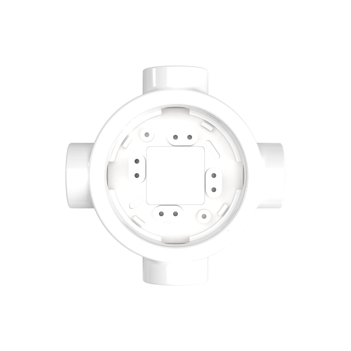 Base in porcellana bianca per presa elettrica e interruttore/deviatore compatibile con Creative-Tubes - da 1 a 4 uscite 4