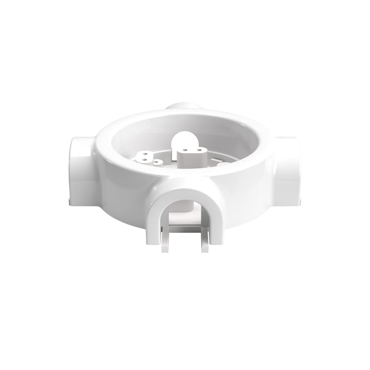 Base in porcellana bianca per presa elettrica e interruttore/deviatore compatibile con Creative-Tubes - da 1 a 4 uscite 4