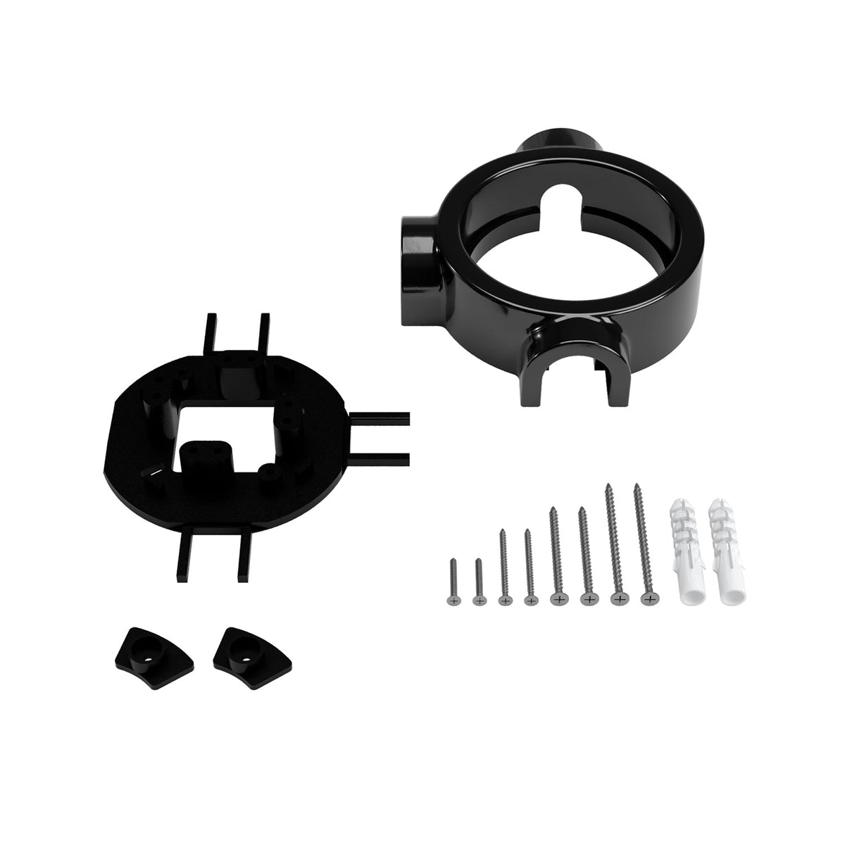 Base in porcellana nera per presa elettrica e interruttore/deviatore compatibile con Creative-Tubes - da 1 a 4 uscite 3