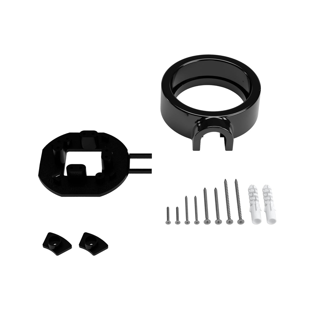 Base in porcellana nera per presa elettrica e interruttore/deviatore compatibile con Creative-Tubes - da 1 a 4 uscite 1