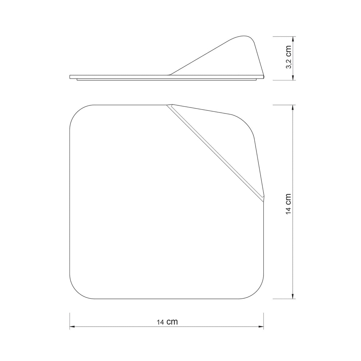 Base metallica da superfici piane per lampada Magnetico! - Titanio satinato