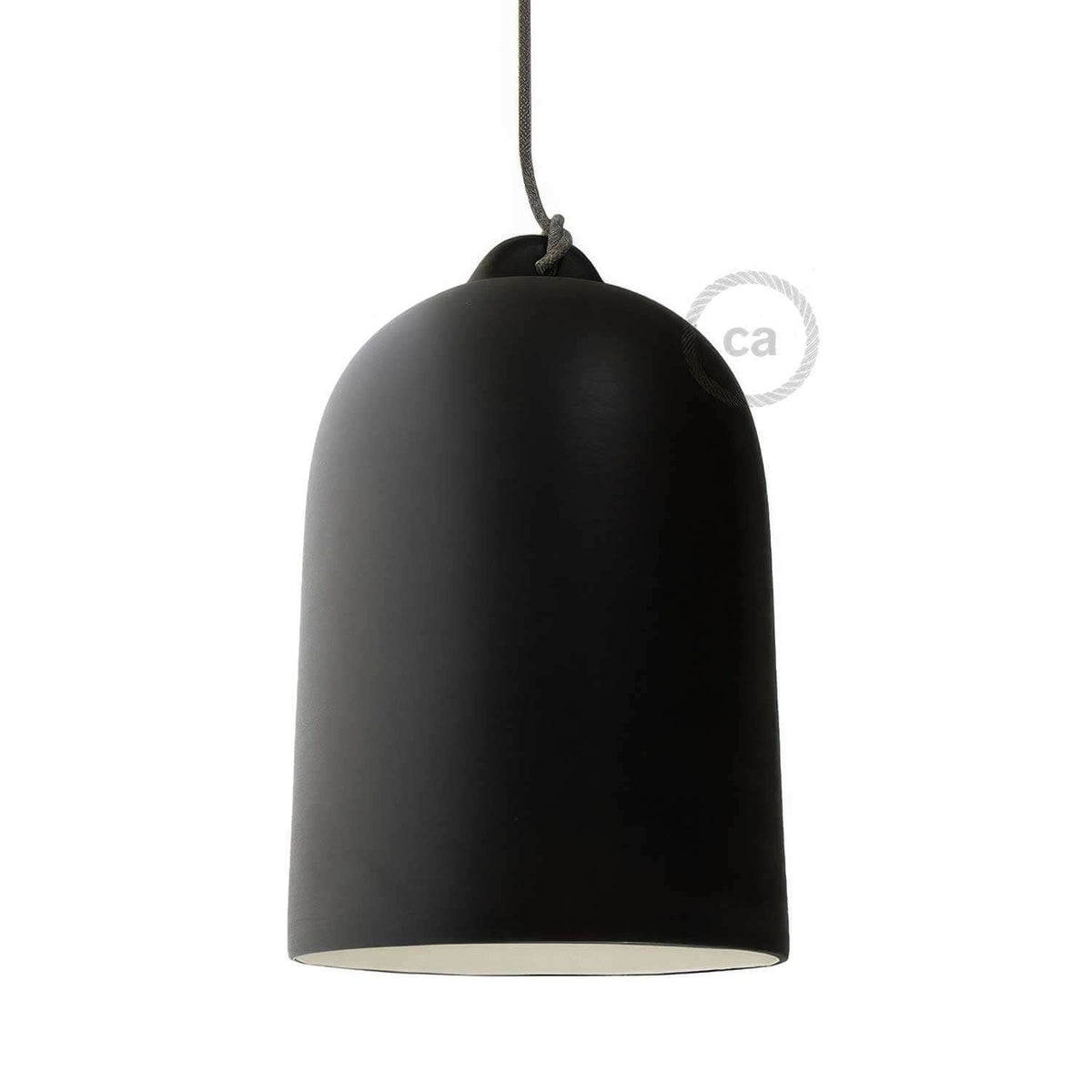 Campana, paralume XL in ceramica per sospensione - Made in Italy - Lavagna