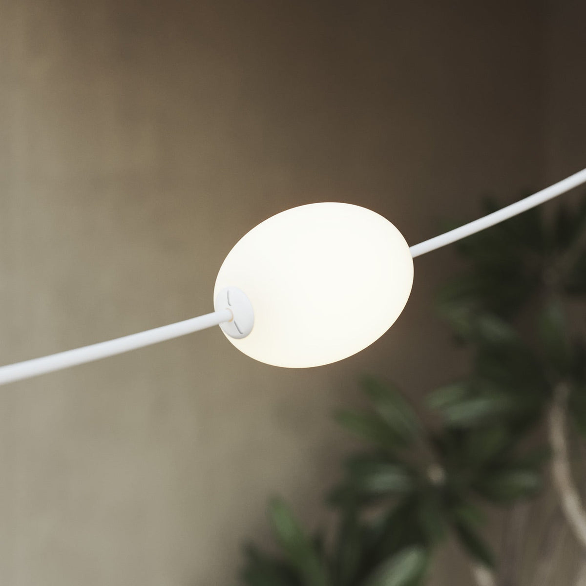 Catena luminosa 12 punti luce da esterno IP67 Bianco sabbia - Marina12