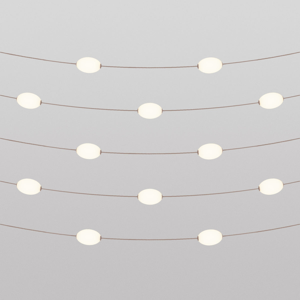 Catena luminosa 12 punti luce da esterno IP67 Desert Brown - Marina12