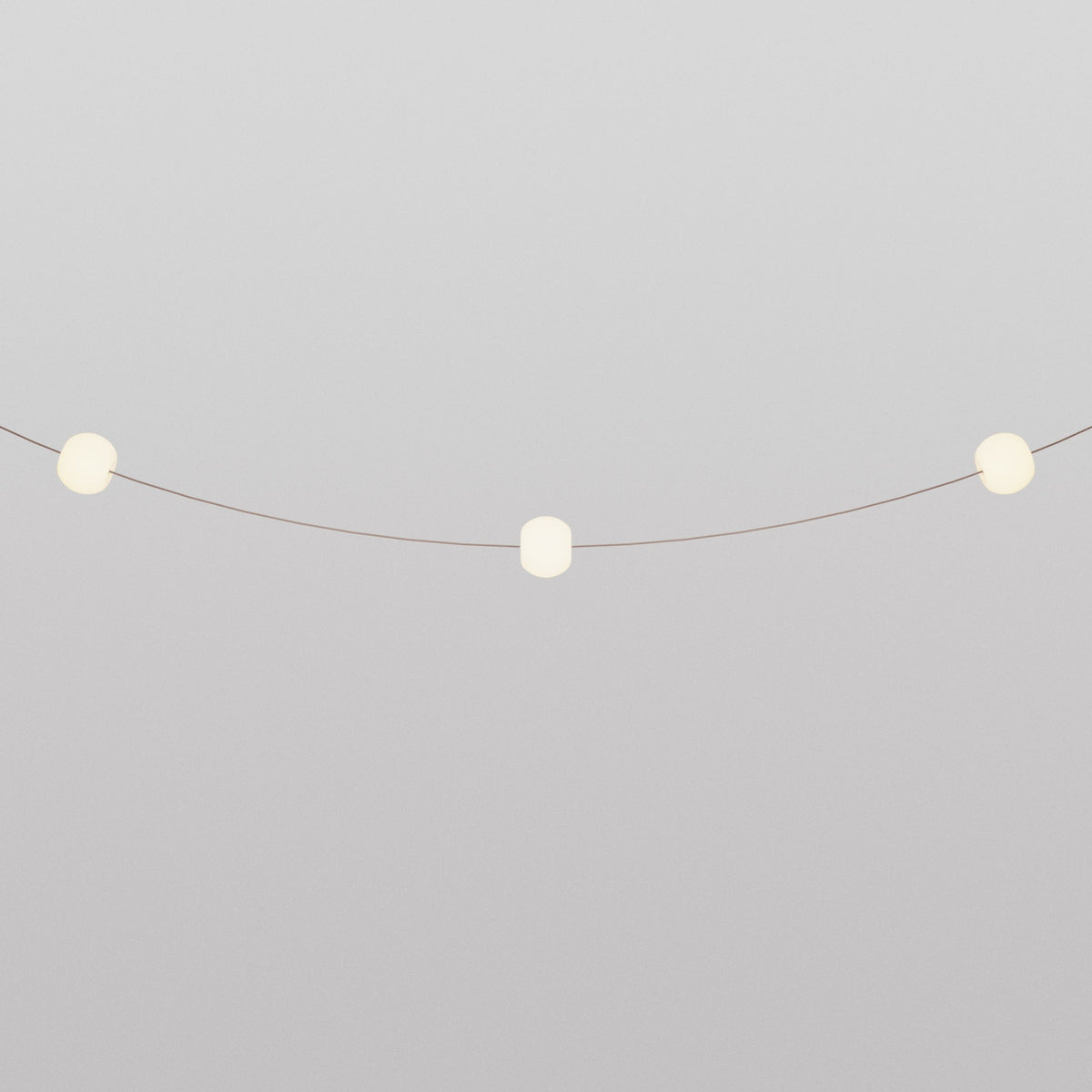 Catena luminosa 3 punti luce da esterno IP67 Desert Brown - Marina3 Cherry 140 cm