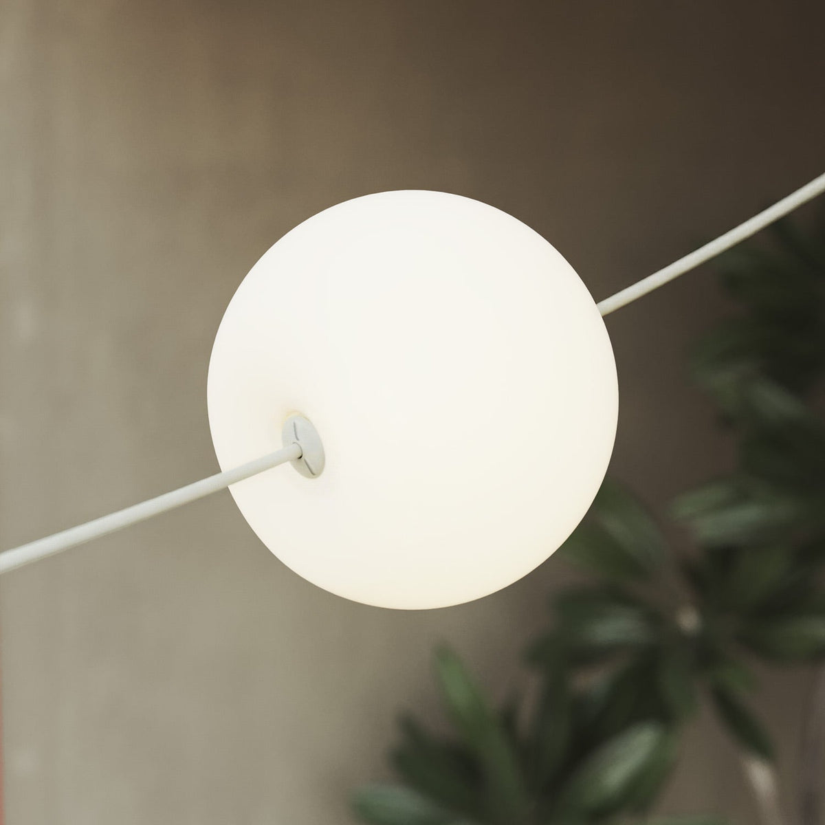 Catena luminosa 4 punti luce da esterno IP67 Bianco Sabbia - Marina4 Cherry 70 cm