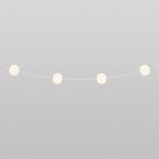 Catena luminosa 4 punti luce da esterno IP67 Bianco Sabbia - Marina4 Cherry 70 cm