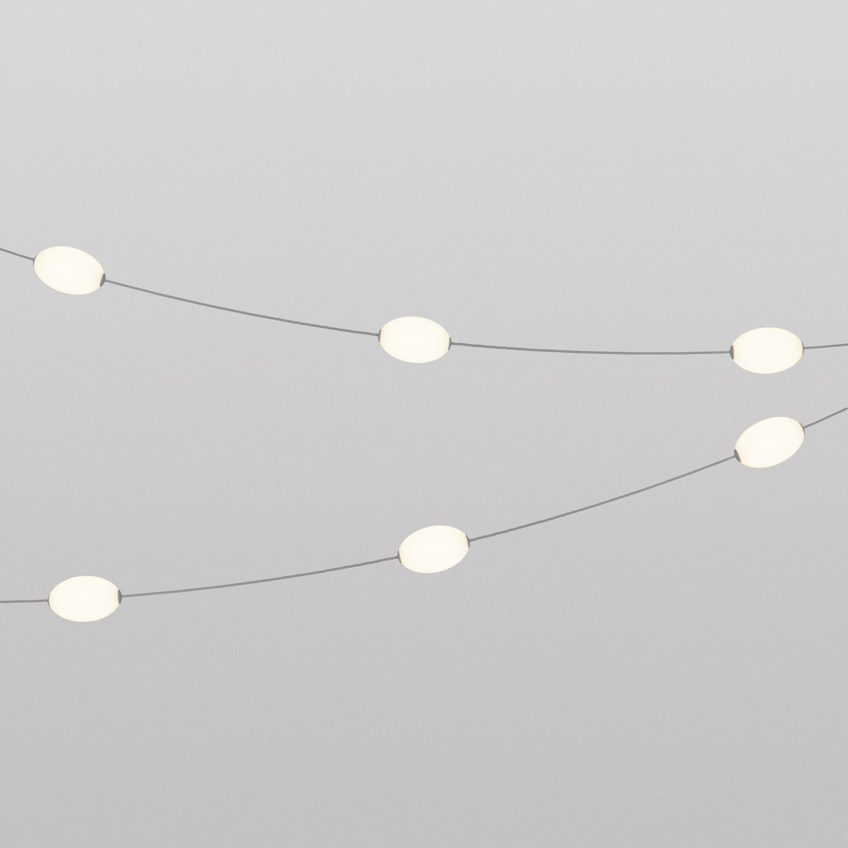 Catena luminosa 6 punti luce da esterno IP67 Grigio - Marina6