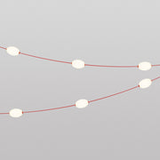 Catena luminosa 6 punti luce da esterno IP67 Rosso stella marina - Marina6