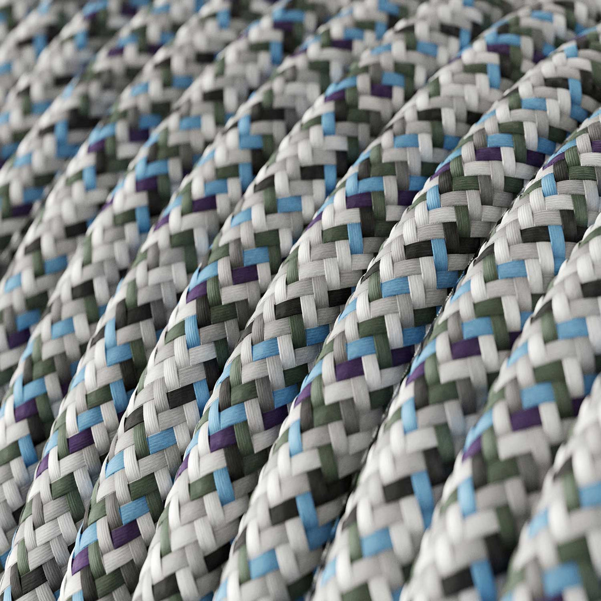 Cavo colorato in tessuto Pixel Palette Ghiaccio - L'Originale Creative Cables, per progetti di illuminazione creativi - RX04