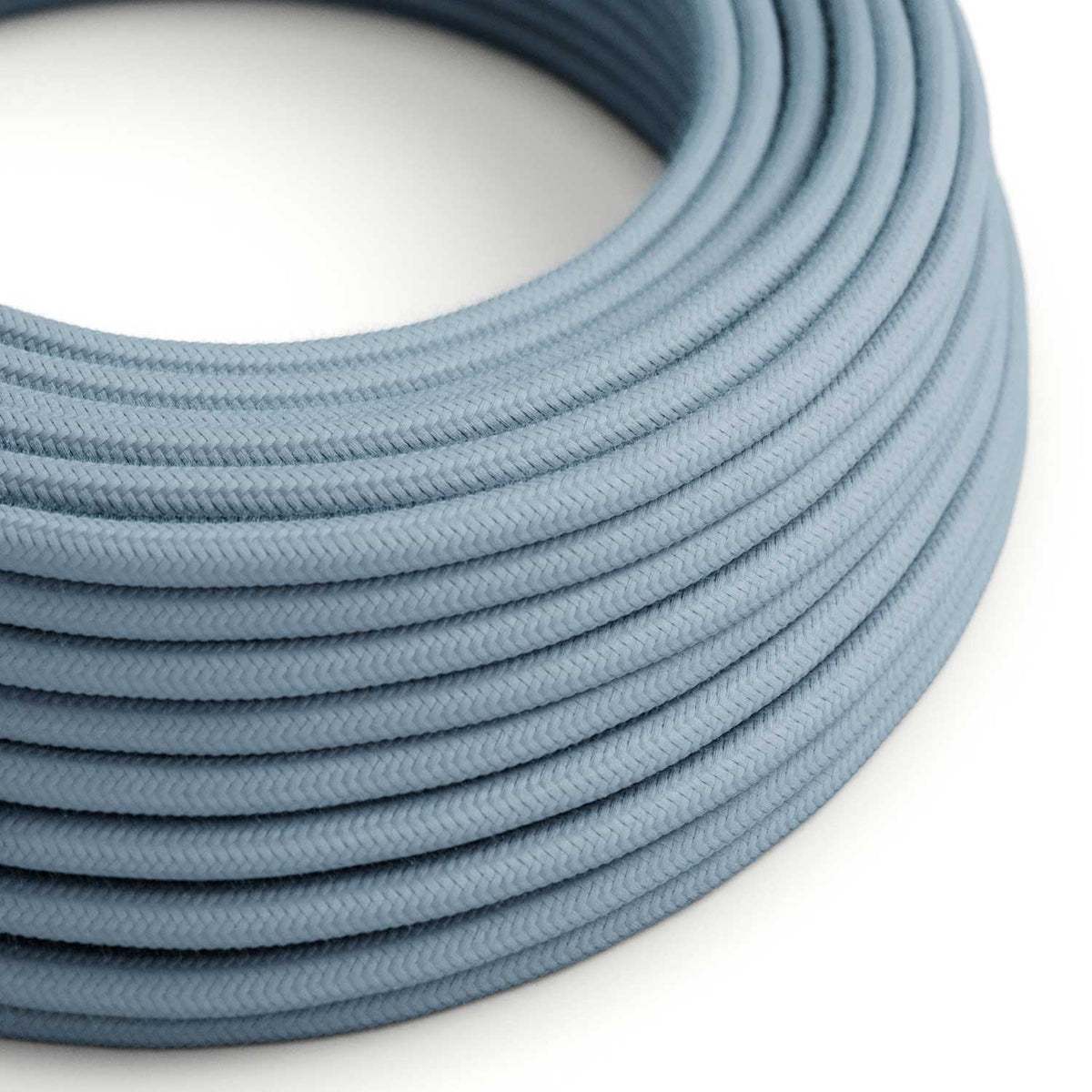 Cavo colorato per illuminazione in cotone Blu Oceano - L'Originale Creative Cables, per progetti di illuminazione - RC53