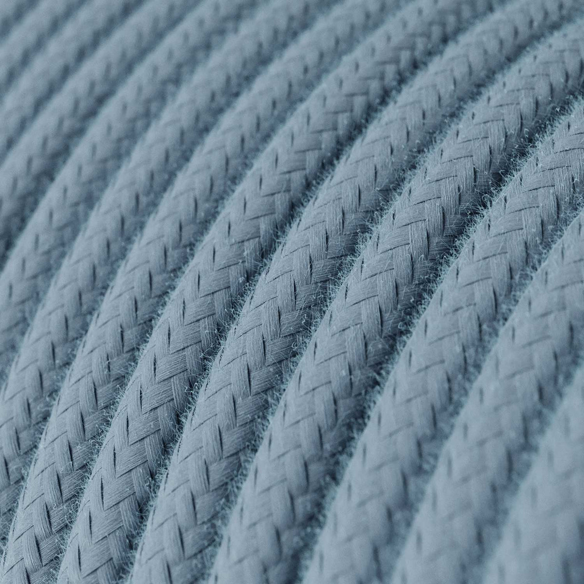 Cavo colorato per illuminazione in cotone Blu Oceano - L'Originale Creative Cables, per progetti di illuminazione - RC53