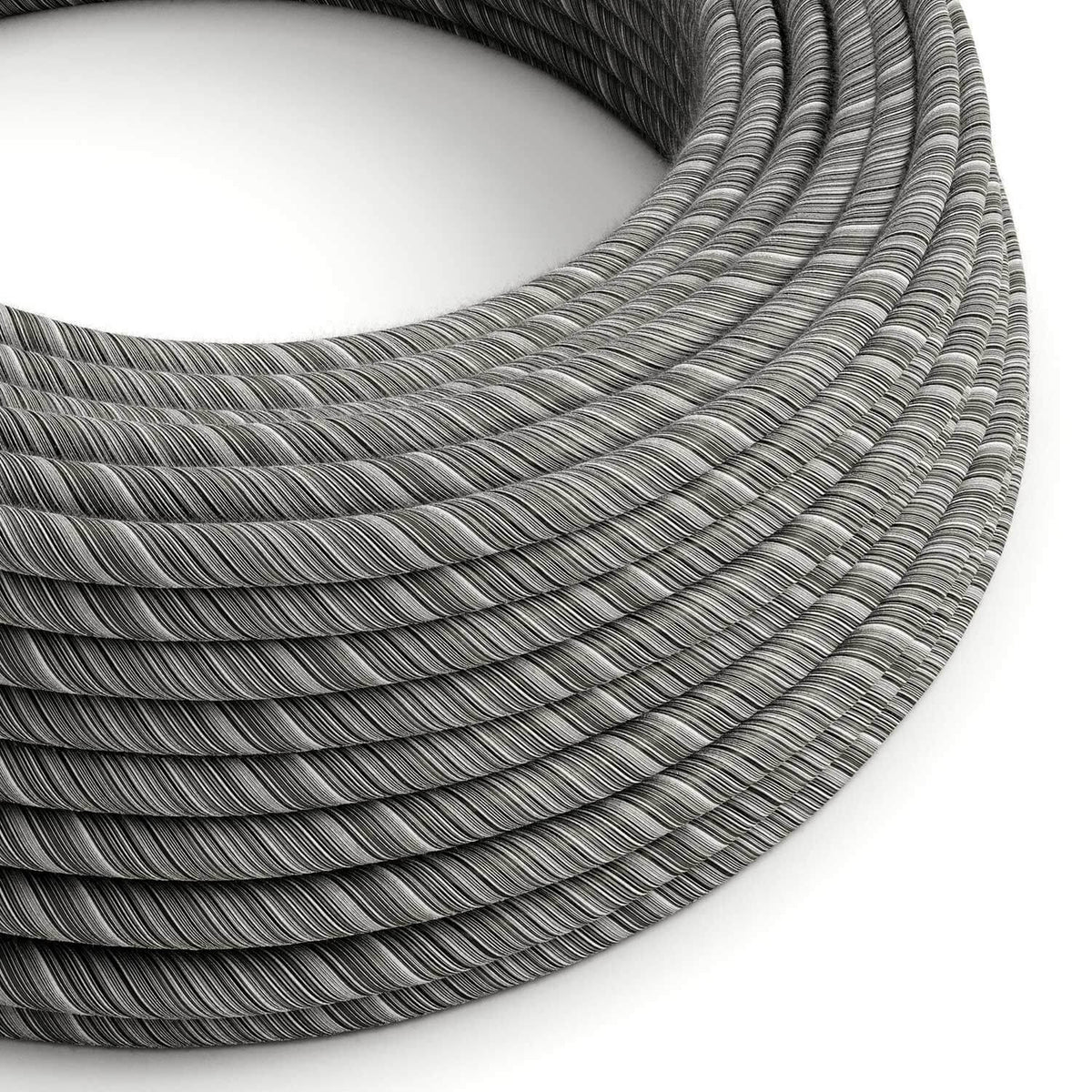 Cavo elettrico in cotone Nero Mélange Vertigo - L'Originale Creative Cables, la scelta migliore per lamapade moderne - ERC37