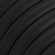 Cavo elettrico per catenaria rivestito in tessuto Nero CM04 - UV resistant