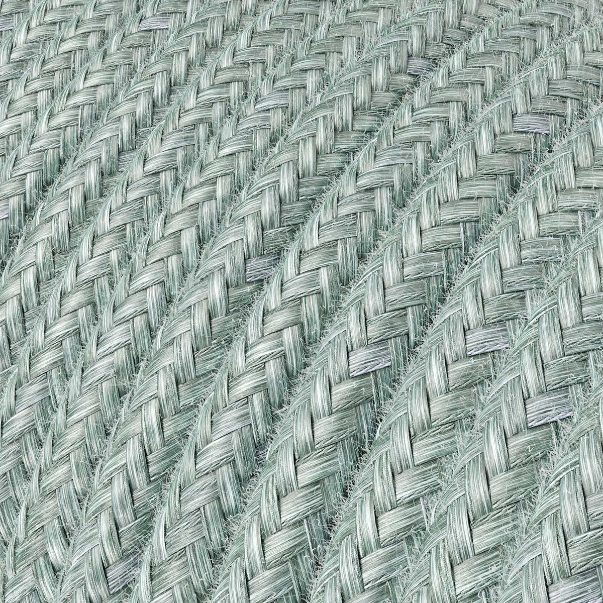 Cavo in cotone color Azzurro Foschia - L'Originale Creative Cables, ideale per progetti di illuminazione creativi - RX12