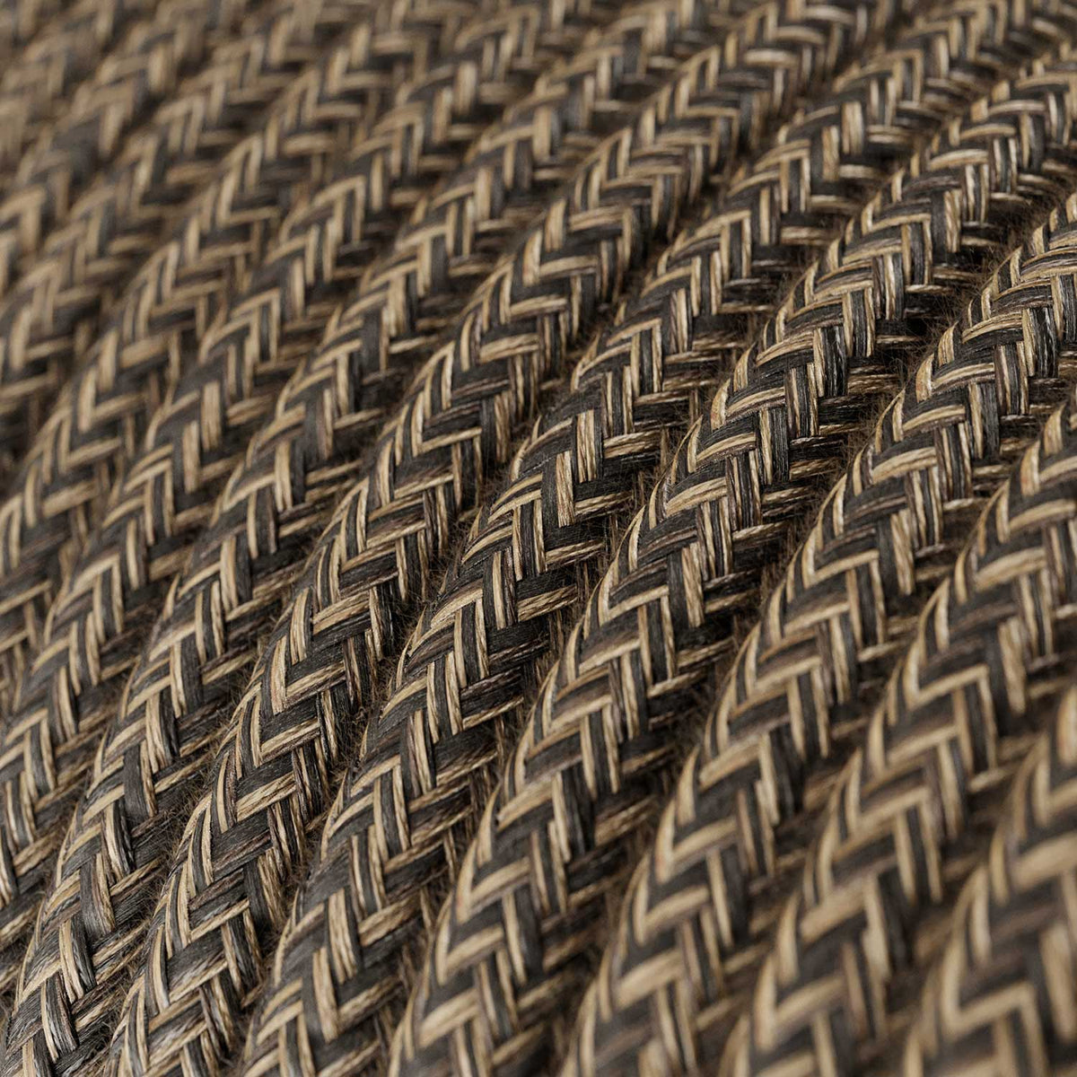 Cavo tessile Marrone Melange in lino RN04