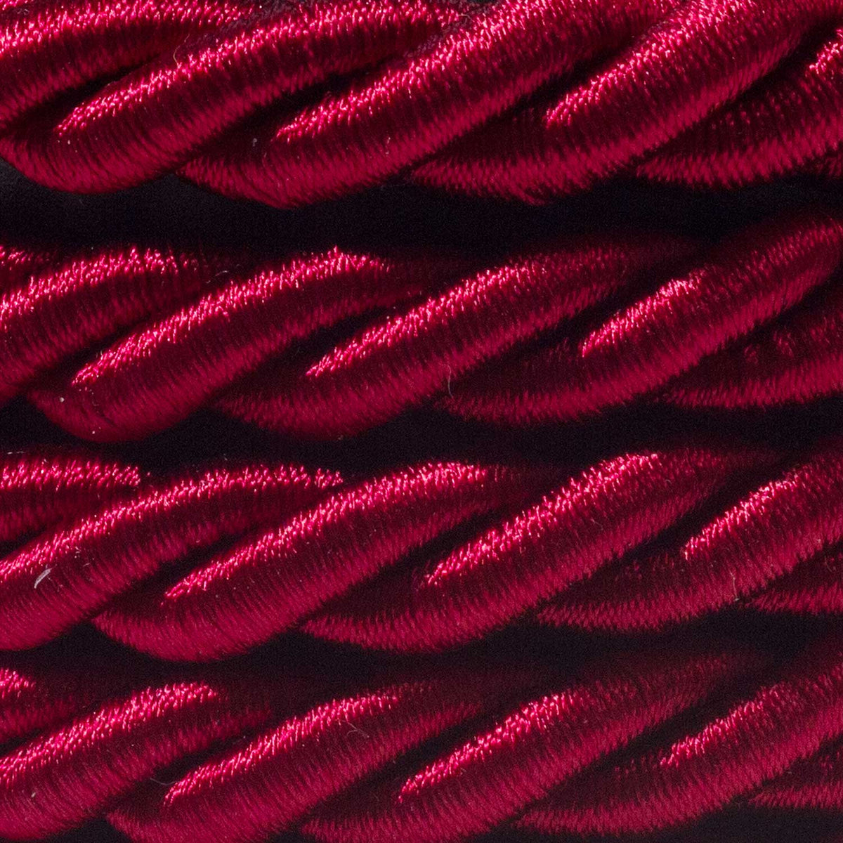 Cordone elettrico 3x0,75 rivestito in tessuto bordeaux scuro lucido