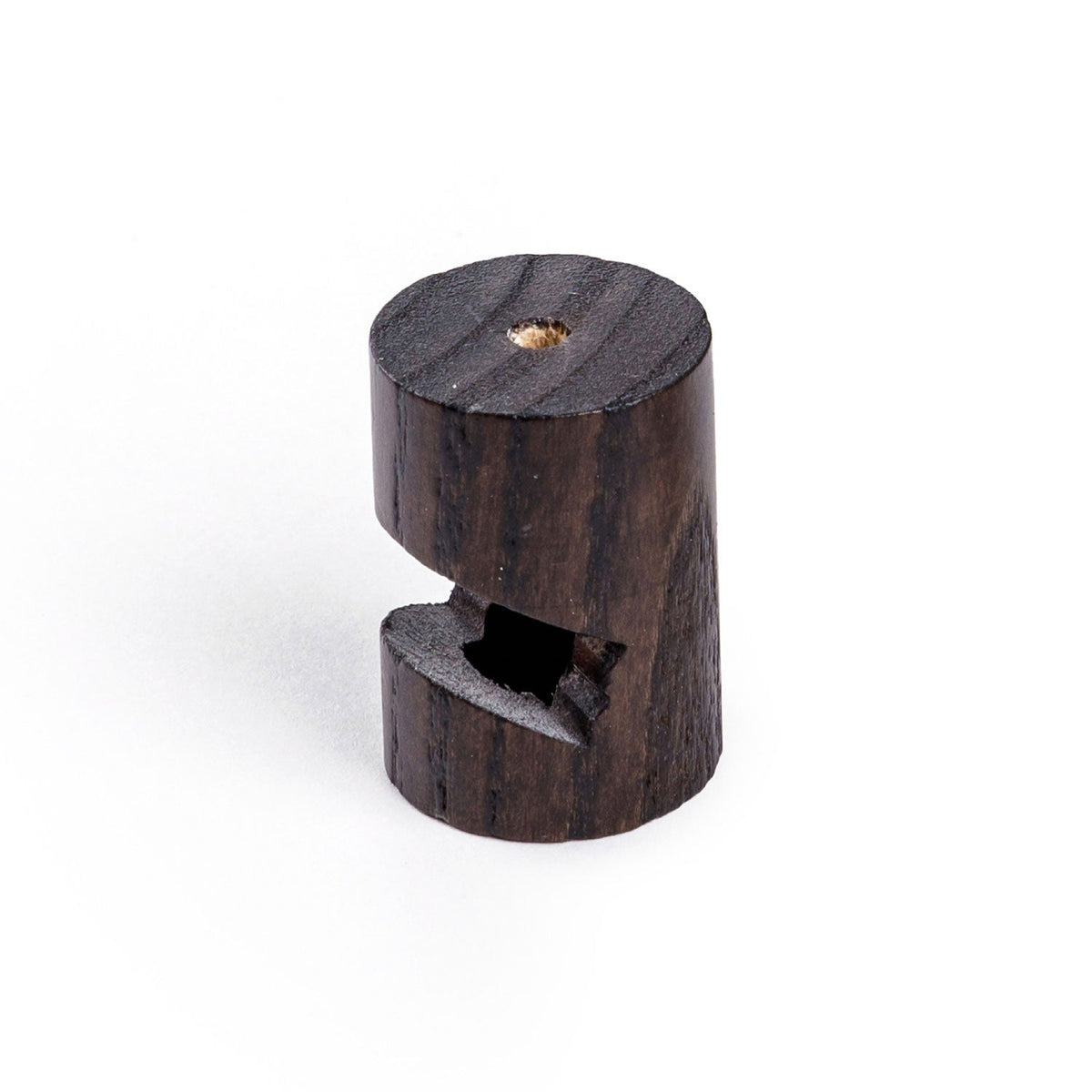Decentratore, gancio a “V” a soffitto o parete in legno per cavo elettrico tessile - Effetto Wengé