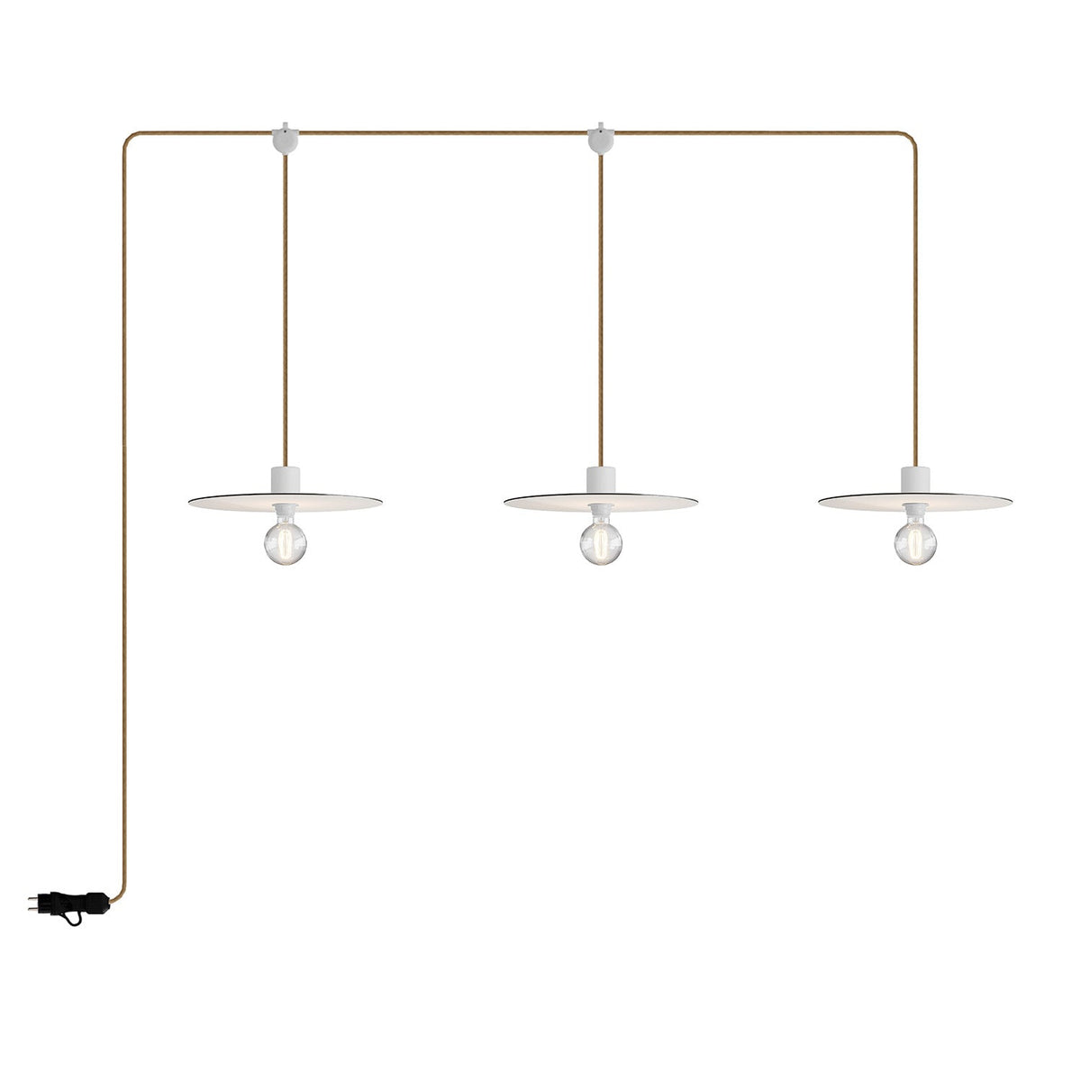 E-Snake Modulair Lampada da esterno IP65 portatile a 3 luci con paralumi - Bianco