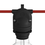 Eiva-2 - Portalampada per esterno a doppia uscita IP65 attacco E27 per sistema Modulair - Nero