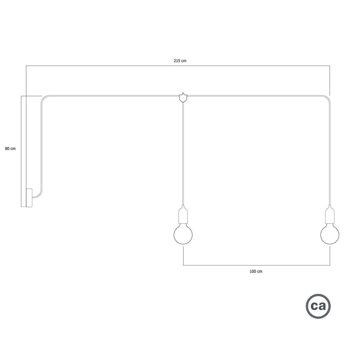 F-Snake Modulair Lampada da esterno IP65 a 2 luci con rosone - Verde prato