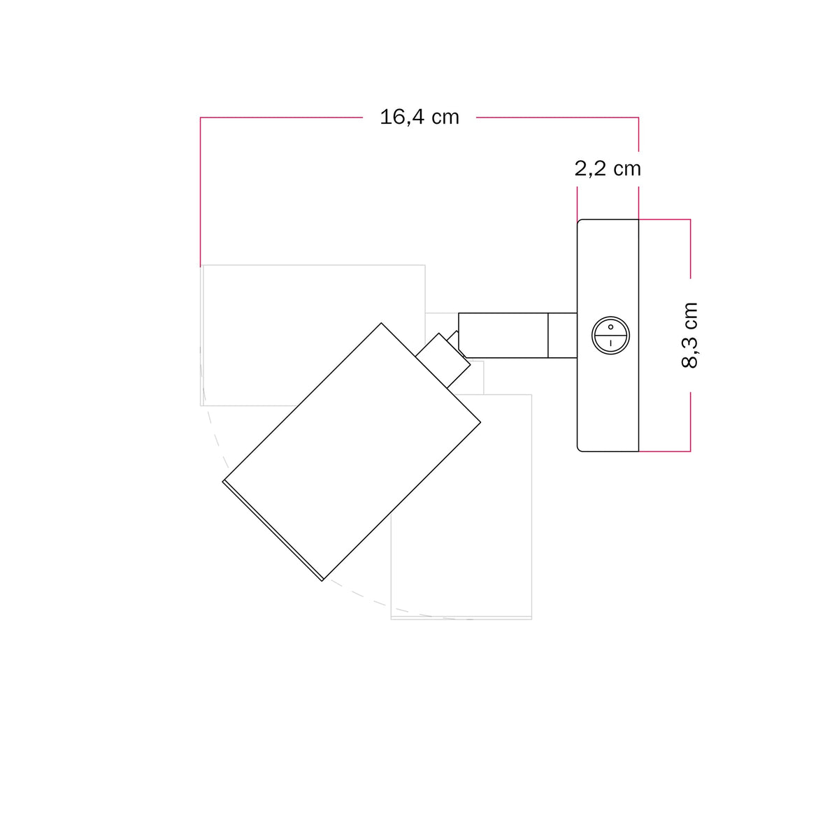 Faretto GU10 orientabile da parete o soffitto Bispot - Bronzo satinato / Nero Si No