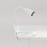 Faretto snodabile MAG-Y con pinza - Bianco opaco