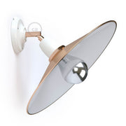Fermaluce 90° con paralume Swing, lampada orientabile da parete o soffitto in porcellana - Rame