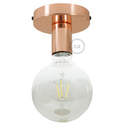 Fermaluce Metal, il punto luce in metallo a parete o soffitto - Rame