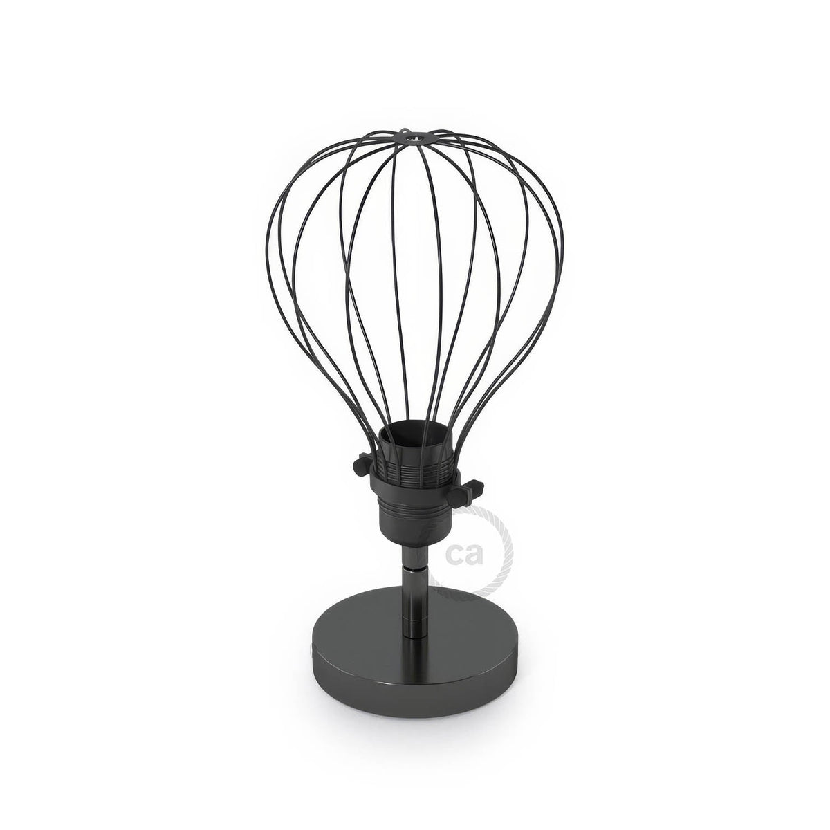 Fermaluce Metallo 90° con paralume Drop, lampada filomuro orientabile in metallo - Nero perla