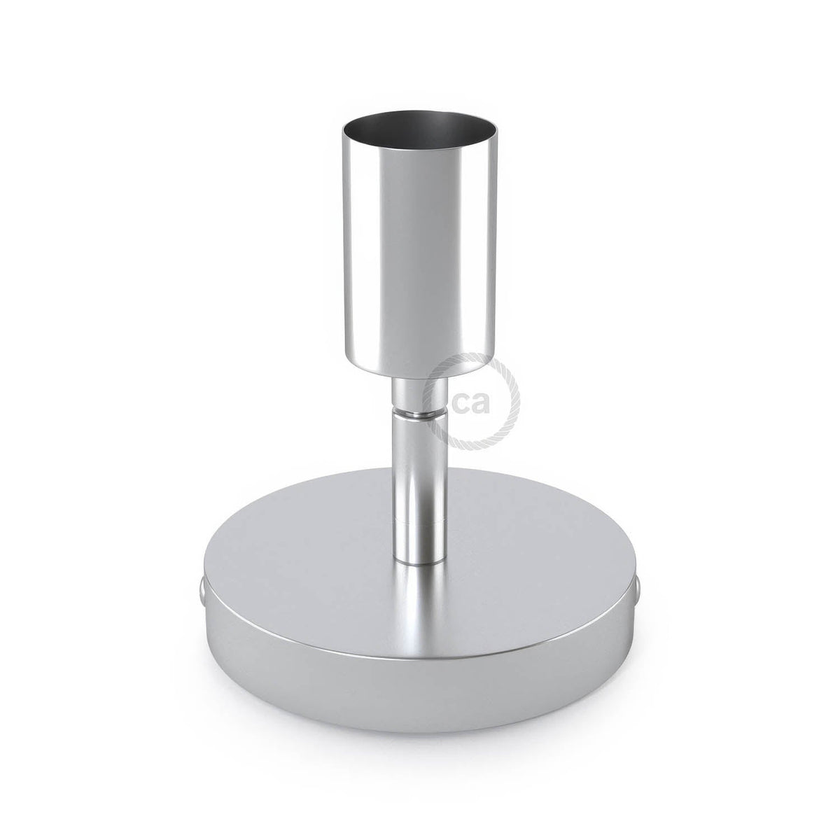 Fermaluce Metallo 90°, punto luce orientabile da parete o soffitto - Cromo