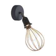 Fermaluce Modulair con snodo orientabile, paralume Drop e portalampada IP65 waterproof - Rame