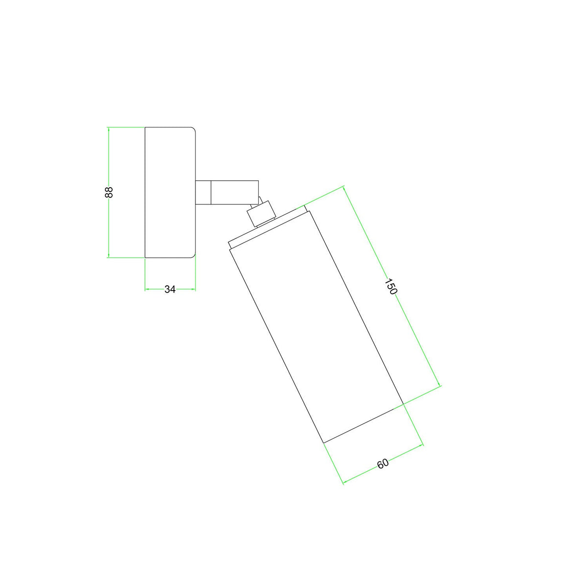 Fermaluce Wood con faretto orientabile in legno e paralume Tub-E14 - Neutro