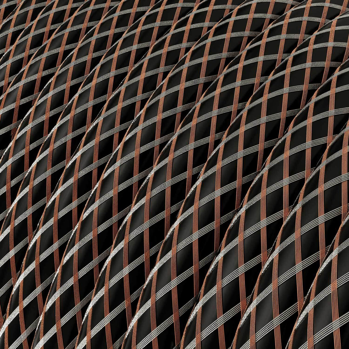 Filo elettrico Nero con maglia in Rame e e Rame stagnato - L'Originale Creative Cables, per le tue lampade - RR03