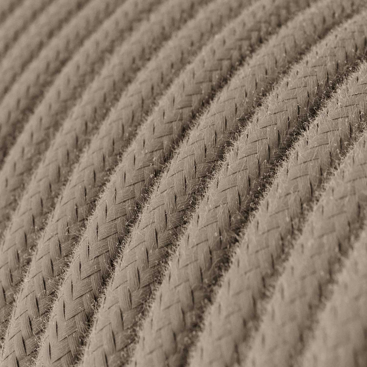 Filo elettrico ricoperto in cotone Grigio Tortora - L'Originale Creative Cables, pensato per lampade fai-da-te - RC43