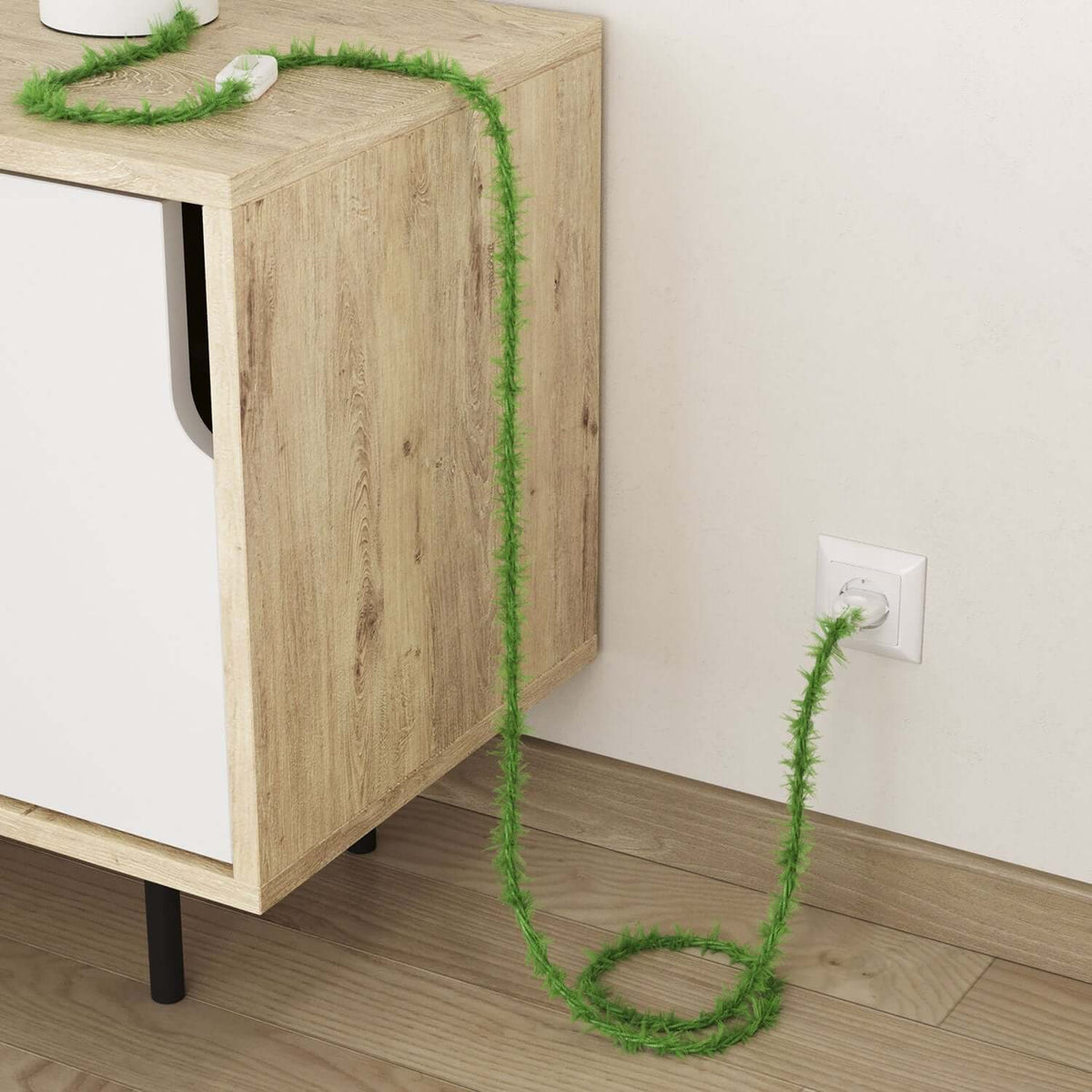 Filo elettrico ricoperto in tessuto Verde Prato Marlene - L'Originale Creative Cables, per lampade originali - TP06