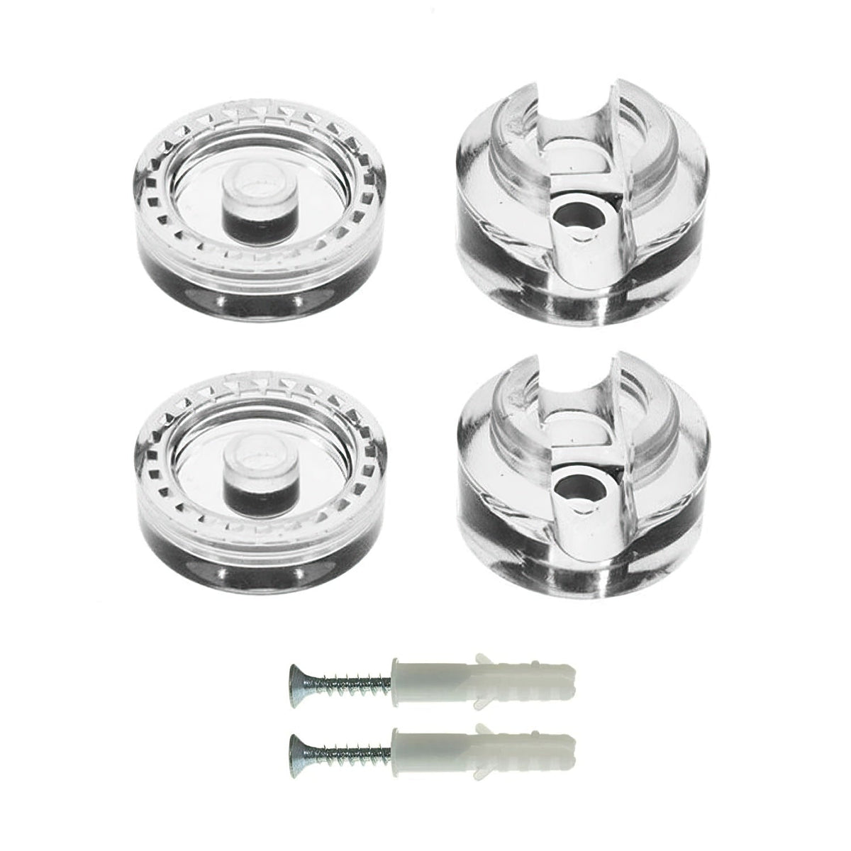 Fissaggio a parete passacavo universale per cavo tessile per illuminazione 2x0,75 e 3x0,75 - Trasparente