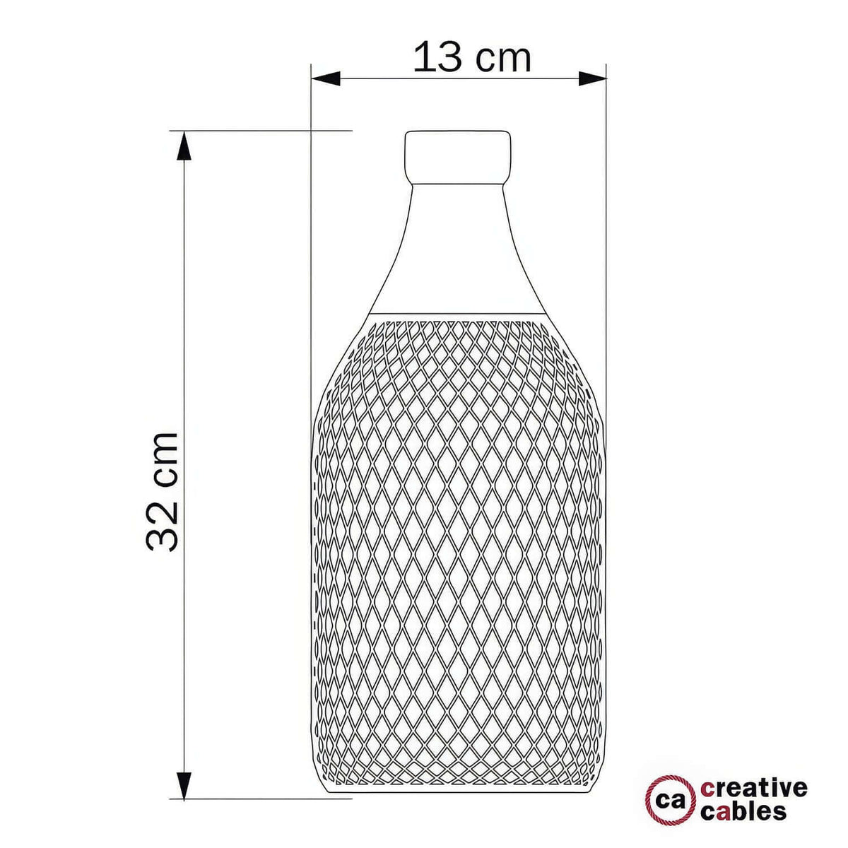 Gabbia paralume bottiglia Jéroboam in metallo - Nero