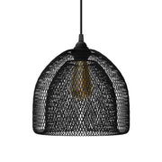 Gabbia paralume GhostBell XL in metallo con attacco E27 - Nero