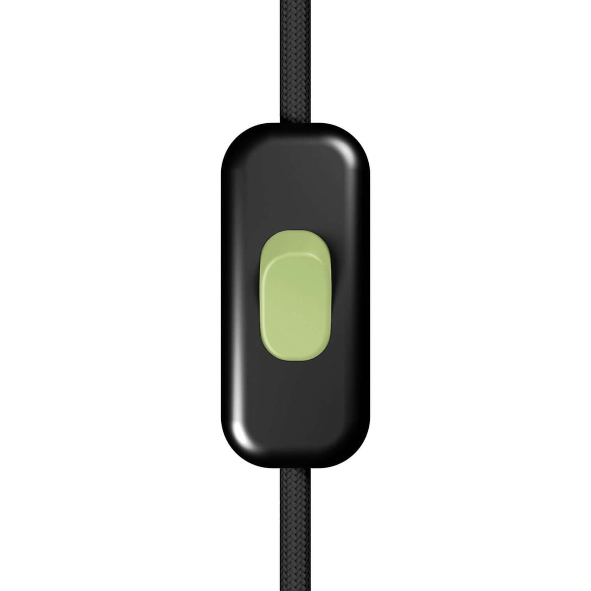 Interruttore Unipolare rompifilo Creative Switch Nero e pulsante Verde prato